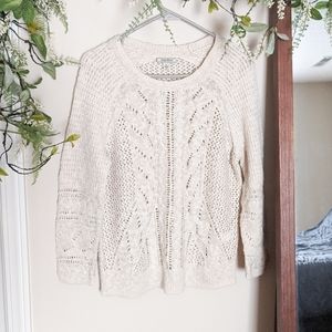 ✨SALE✨Lucky Brand Cream Knit Sweater